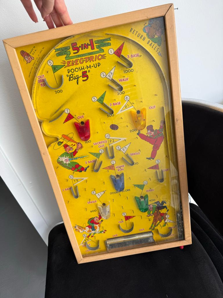 Vintage 5-in-1 Electric Poosh-M-Up Big 5 Flipperkast, Ophalen, Gebruikt, ., Jongen of Meisje