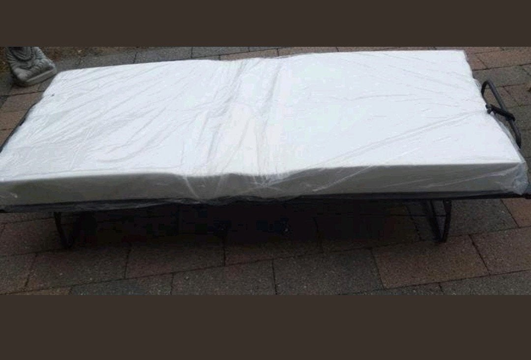 vouwbed luxe uitvoering spiraalboden 90x200 NIEUW, Ophalen, Nieuw, Glasplaat