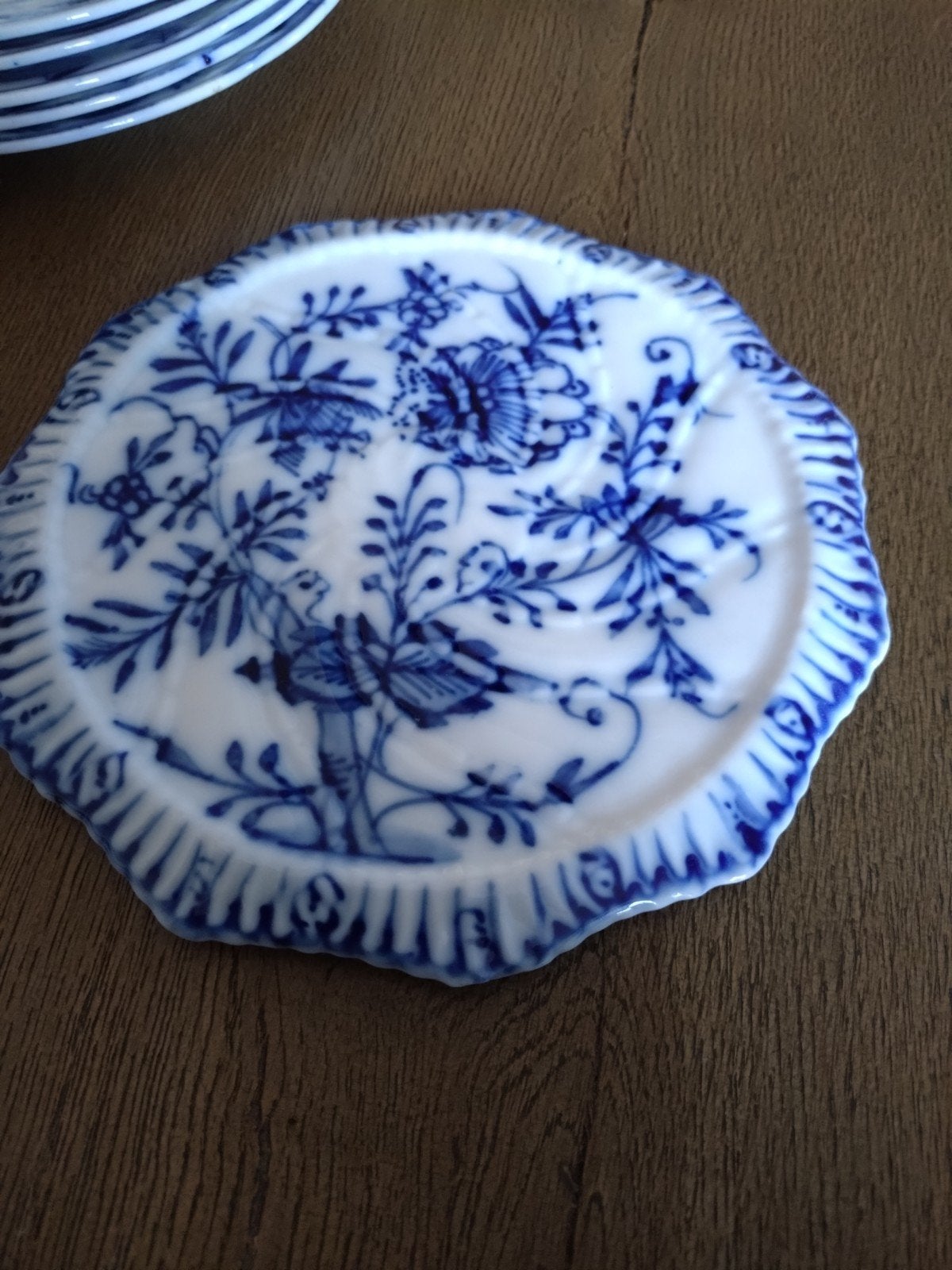 blauw dessert of bij gerechtebord, Ophalen of Verzenden