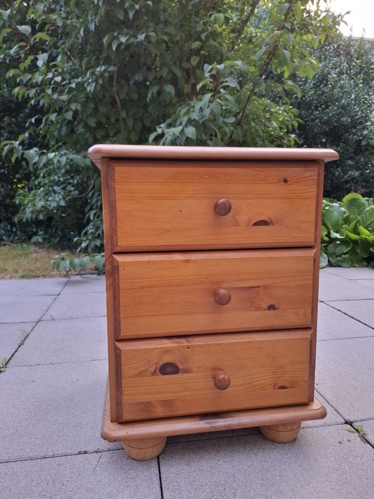Leuk grenen nachtkastje, Ophalen, Gebruikt, Minder dan 45 cm, Minder dan 55 cm