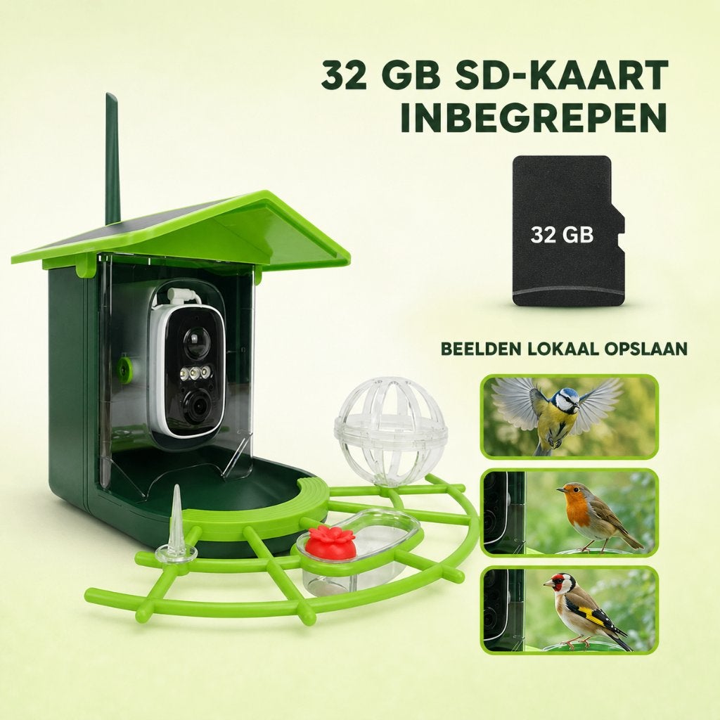 Vogelhuisje met HD-camera, Ophalen of Verzenden, Nieuw