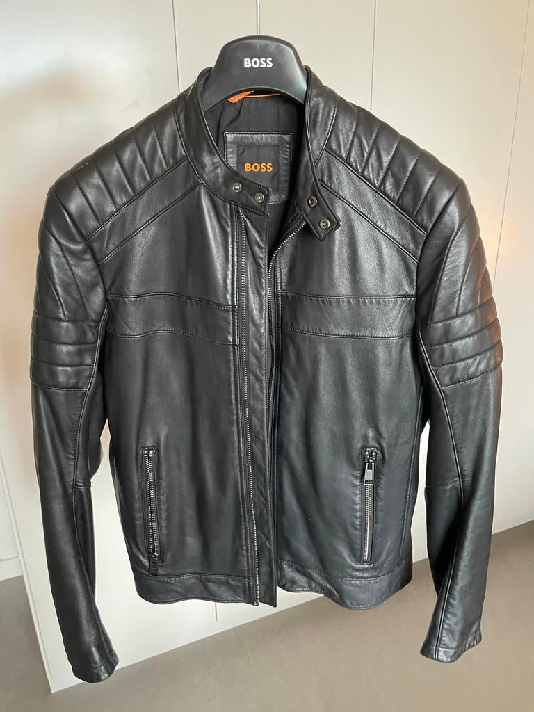 Hugo Boss Leren Jas - Zo goed als nieuw, Ophalen of Verzenden, Zo goed als nieuw, Maat 48/50 (M), Zwart