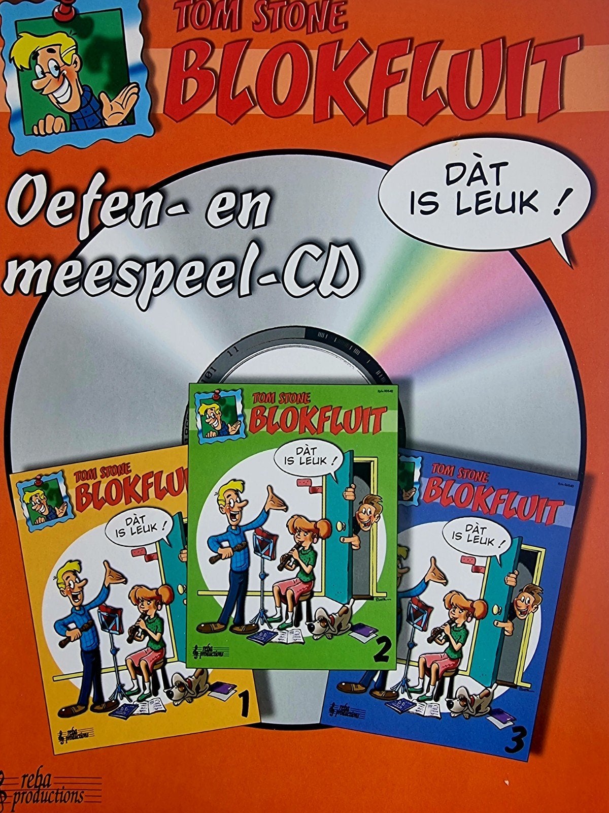 Tom Stone Blokfluit: Oefen- en meespeel-CD + Boek 1 Re13, Verzenden, Les of Cursus, Nieuw, Blokfluit