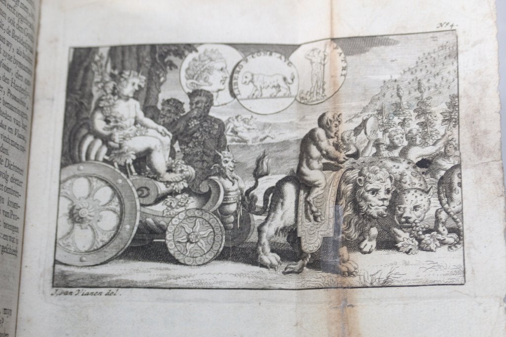 Fr. Pomey - Over de goden en godinnen (1730 perkament), Antiek en Kunst, Antiek | Boeken en Bijbels, Ophalen of Verzenden