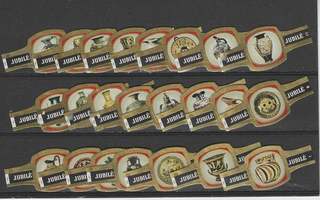 reeks   3007  vazen   1-24    sigarenbanden, Verzamelen, Rookartikelen, Aanstekers en Luciferdoosjes, Ophalen of Verzenden, Zo goed als nieuw