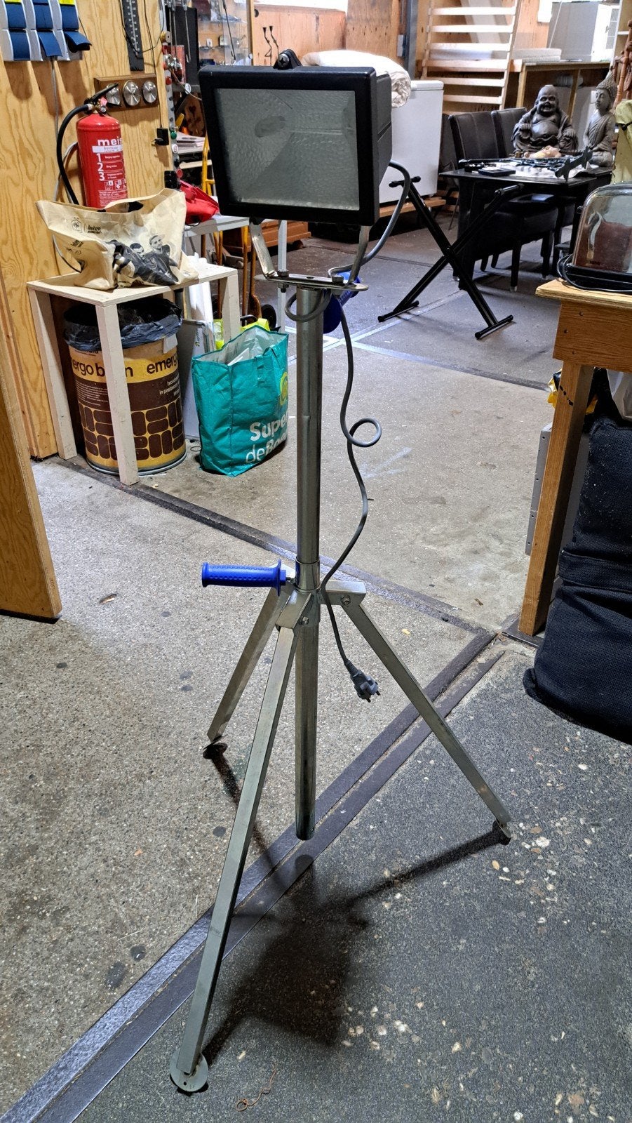 Massive bouwlamp met statief - 500 Watt, Ophalen, Gebruikt, Met statief, Lamp met armatuur
