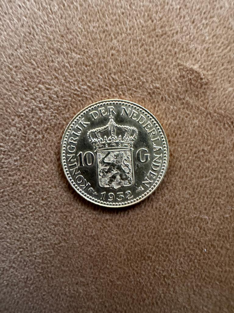Gouden tientje 1932, Koningin Wilhelmina, Losse munt, 10 gulden, Goud