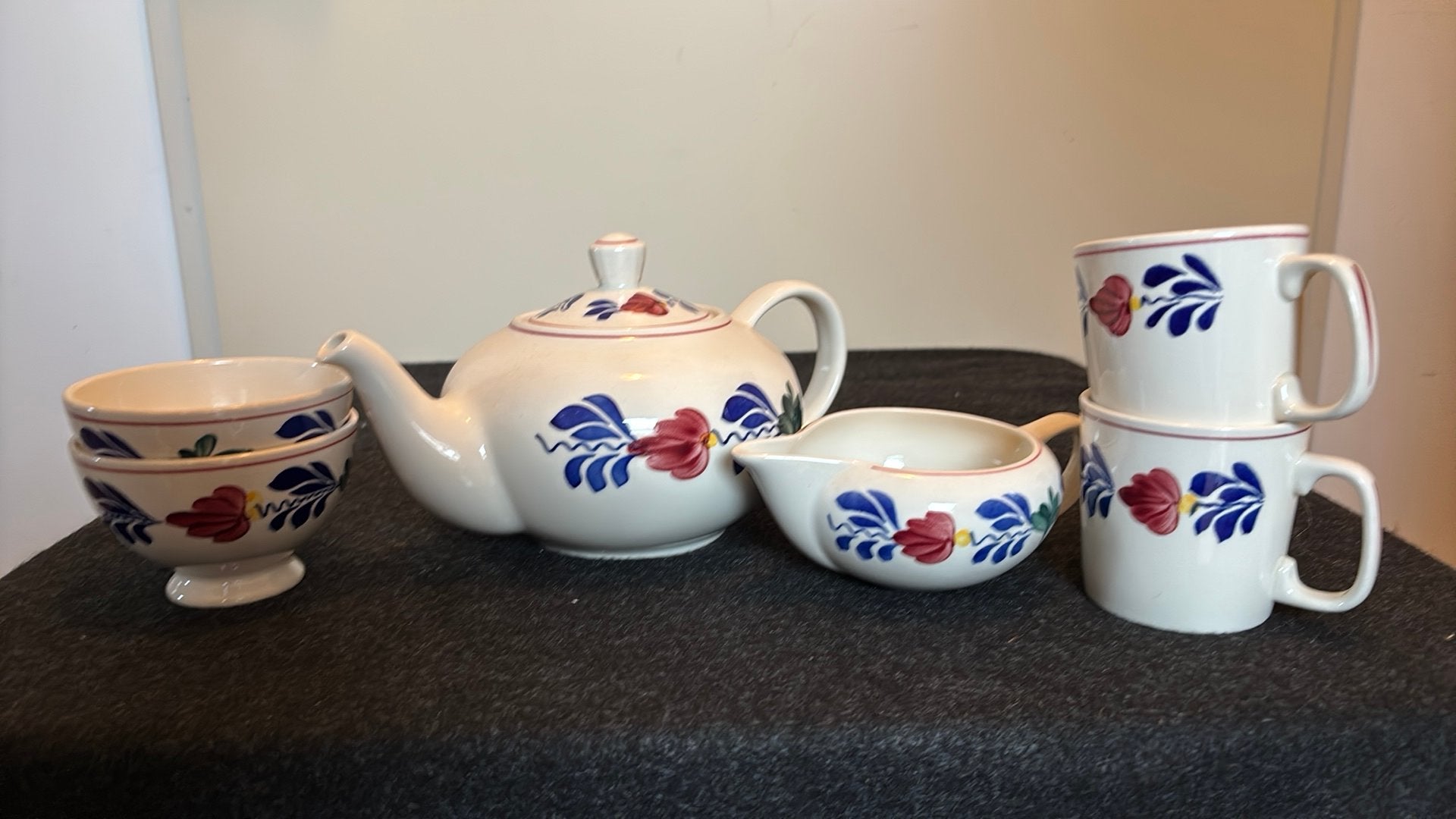 Theeservies Boerenbont (niet compleet), Antiek en Kunst, Ophalen of Verzenden