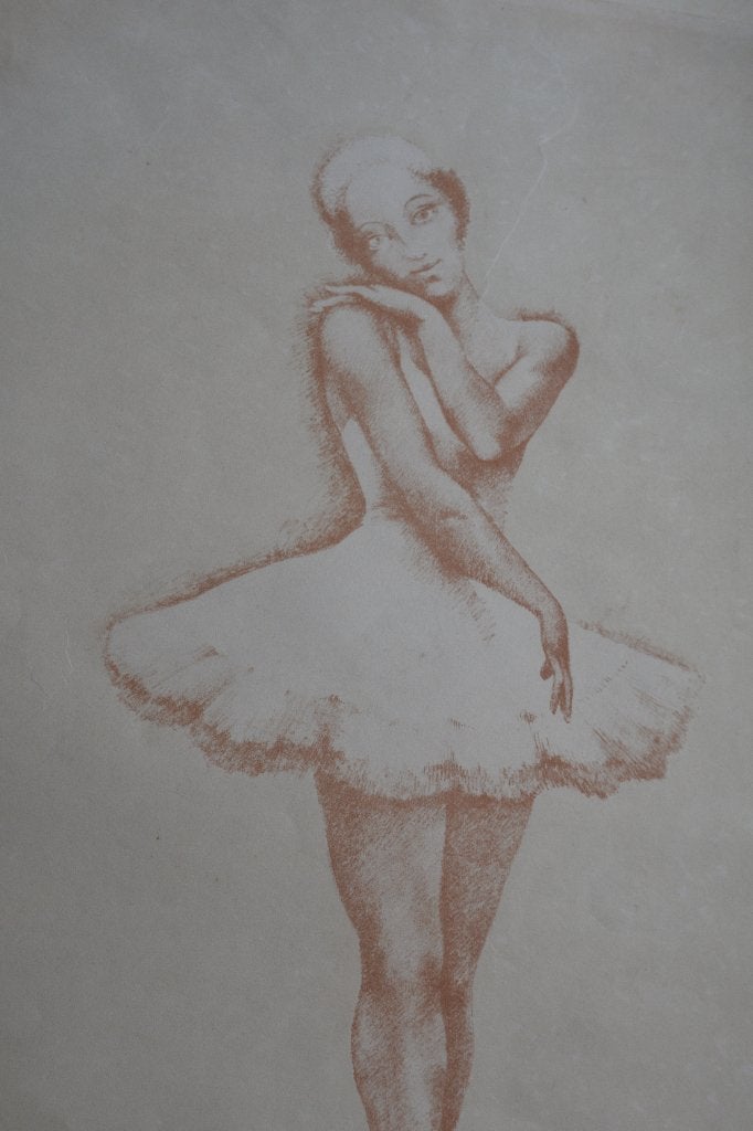 JOHN RÄDECKER DANSERES BALLET Litho Gesigneerd 1947 SP19, Personages en Fantasiefiguren, Origineel, Ophalen of Verzenden, Lithografie