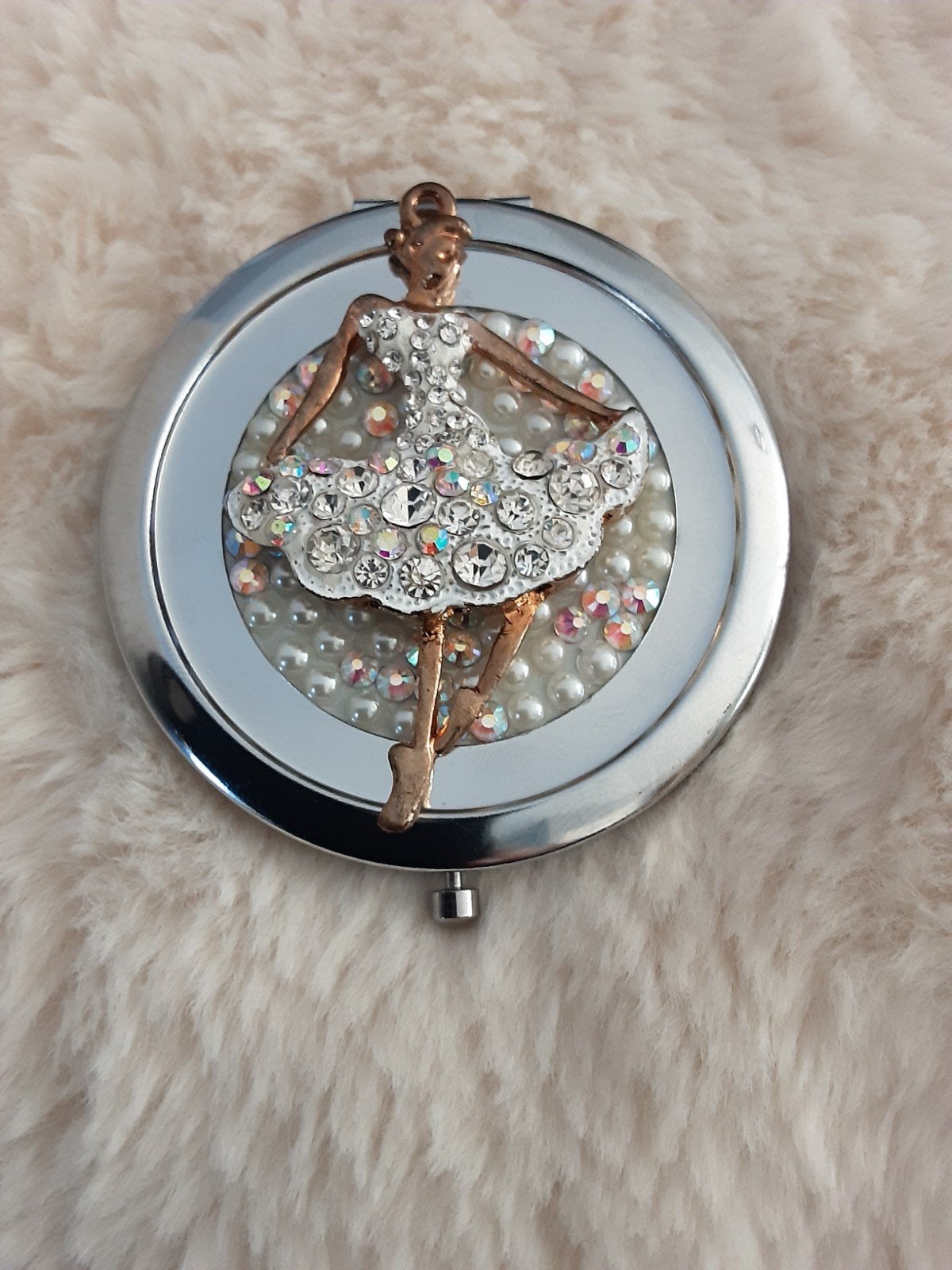 Zak Spiegel , Verzilverd met SWAROVSKI Kristallen., Ophalen of Verzenden, Zo goed als nieuw