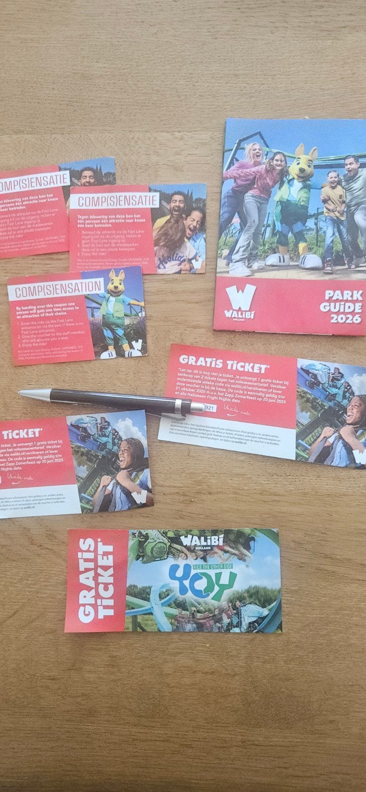 2e entreekaartje gratis en Fast Lane Walibi Holland, Twee personen, Kortingskaart