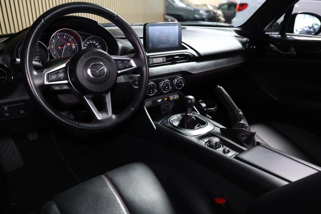 Mazda MX-5 1.5 SkyActiv-G 131 GT-M LEDER CARPLAY KEYLESS LED, Achterwielaandrijving, Gebruikt, Zwart, 4 cilinders