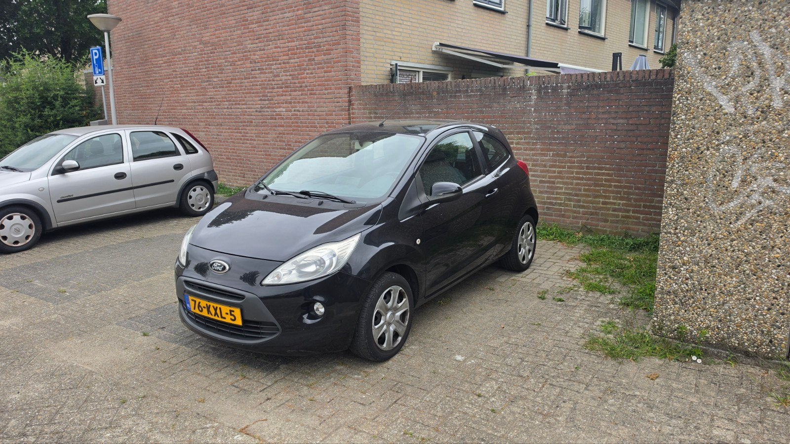 Ford Ka 1.2 51KW 2010 Zwart, Auto's, Voorwielaandrijving, 1242 cc, 4 cilinders, 4 stoelen
