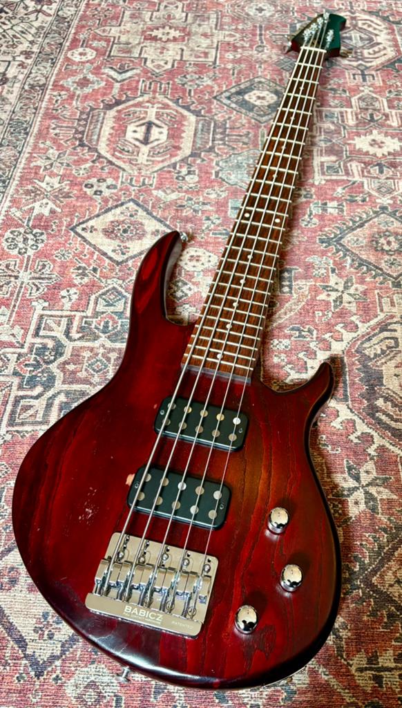 Gibson EB-5 Bass 5 snarig - Wine Red, Muziek en Instrumenten, Ophalen of Verzenden, Zo goed als nieuw, Elektrisch, 5-snarig