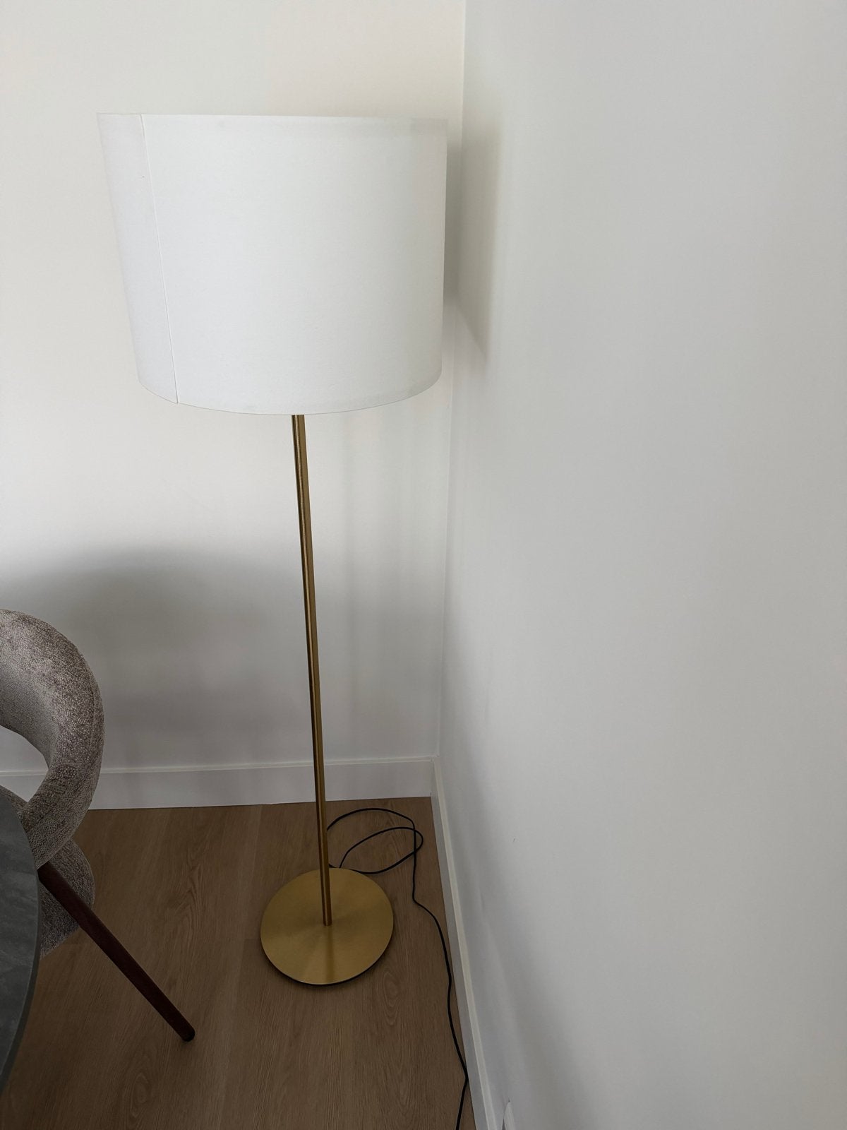Ikea vloerlamp Skaftet/ Ringsta, Ophalen, E27 (groot), Zo goed als nieuw, Metaal