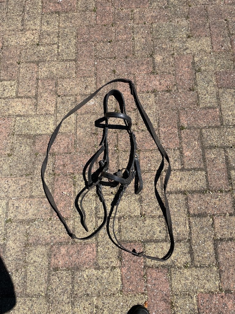 Rambo micklem hoofdstel full zwart, Dieren en Toebehoren, Paarden en Pony's | Hoofdstellen en Tuigage, Ophalen of Verzenden, Zo goed als nieuw