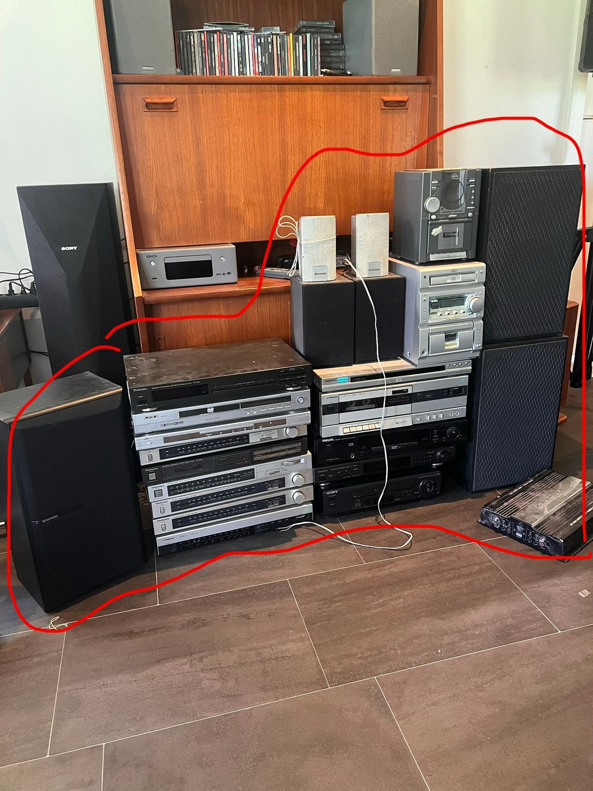 Grote Partij Audio Apparatuur- Tuners , speakers, Technics, Audio, Tv en Foto, Ophalen, Gebruikt, Speakers, Overige merken