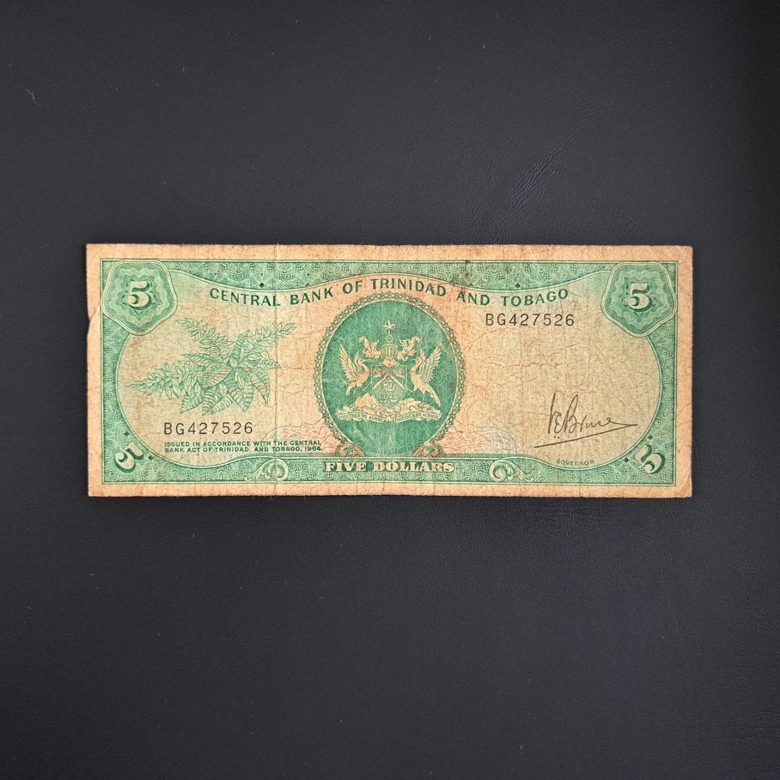 5 dollar Trinidad en Tobago #008, Verzenden, Noord-Amerika, Los biljet