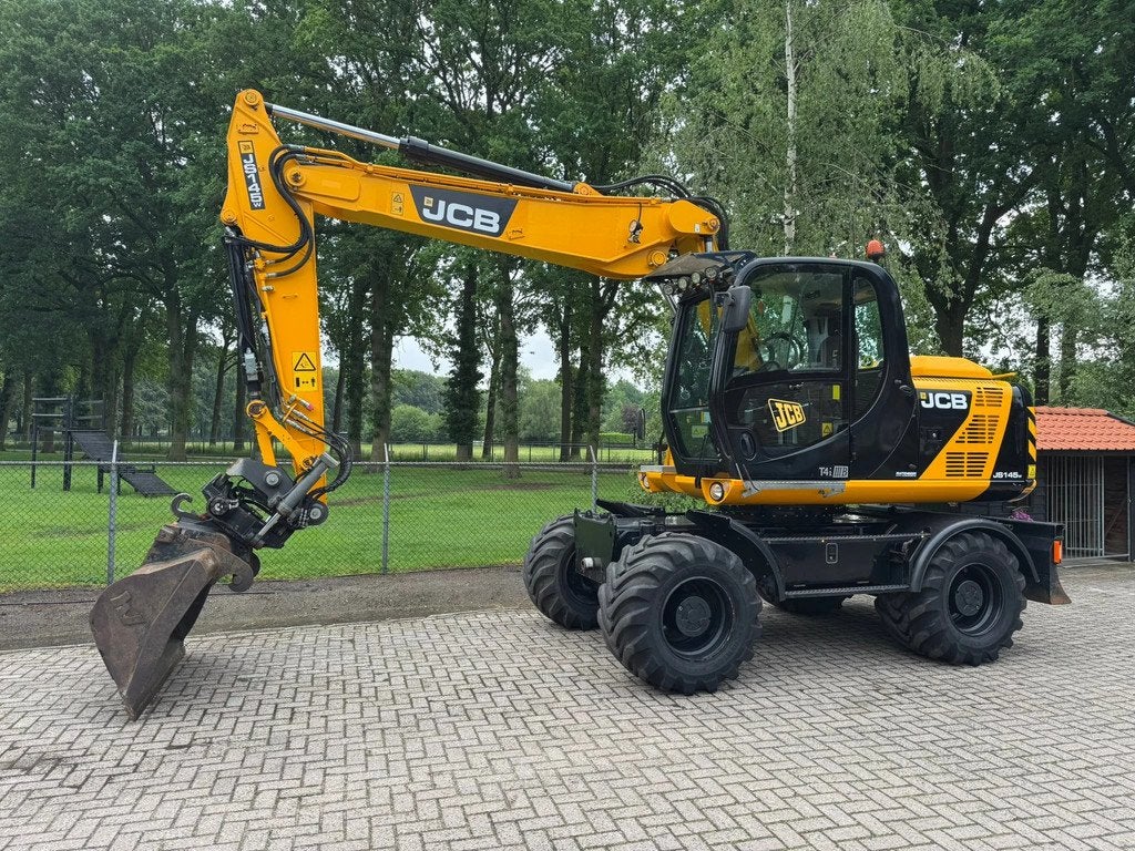 JCB JS145W Mobiele kraan met Draaikantelstuk DKS (bj 2014), Graafmachine