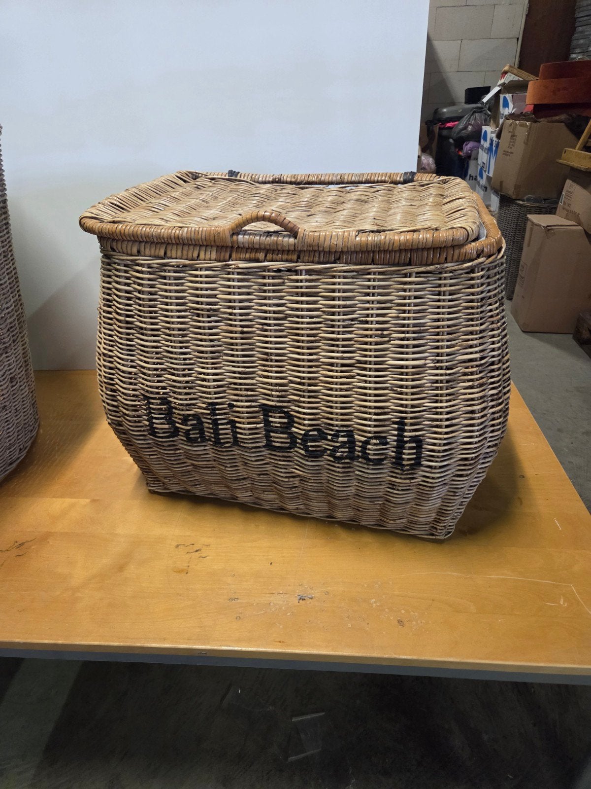 Indonesisch Rieten Bali-Beach Mand, Huis en Inrichting, Ophalen, Rechthoekig, Riet