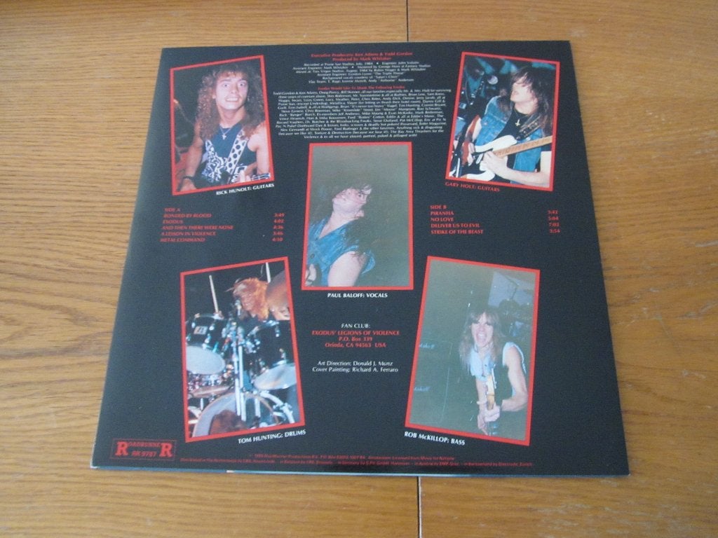 Exodus - Bonded By Blood 1985 Roadrunner Records RR 9787 LP, LP, Thrash metal, Ophalen of Verzenden, Zo goed als nieuw