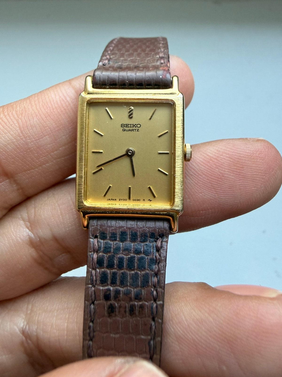 Vintage Seiko horloge tank 1970-1980
