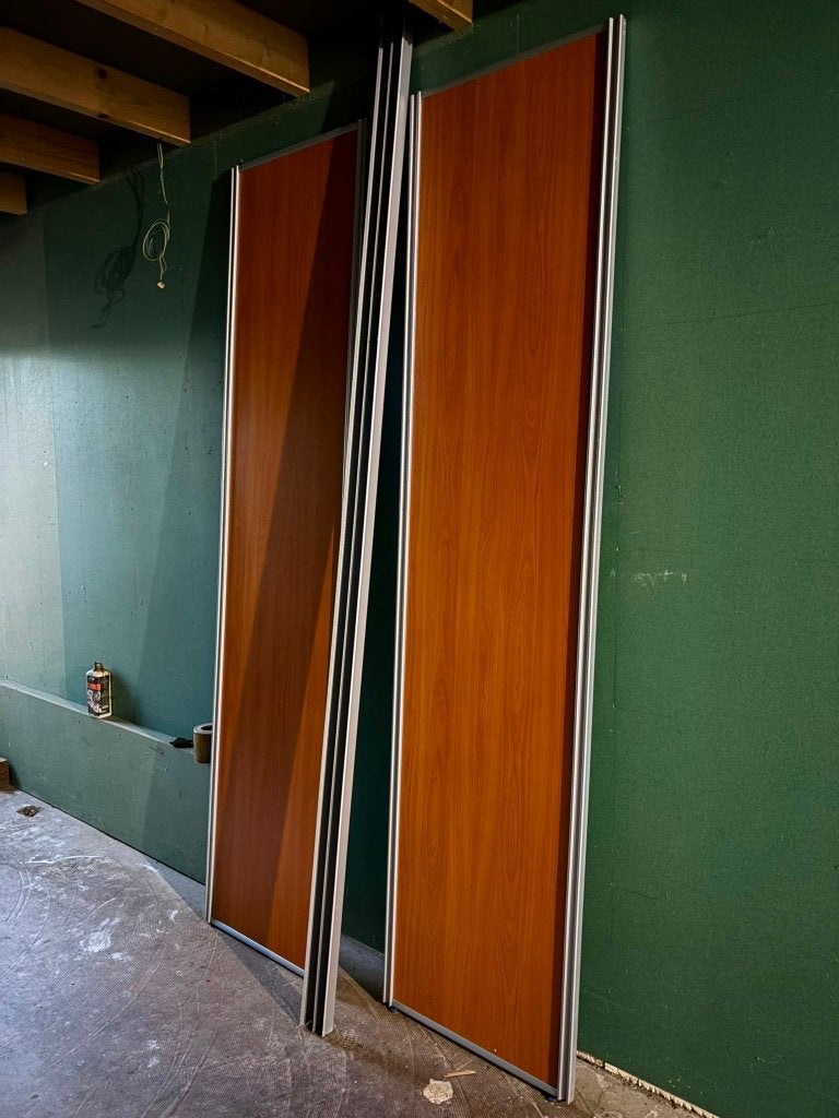 Schuifdeurkasten inclusief rails, Ophalen, 200 cm of meer, 50 tot 100 cm, Zo goed als nieuw