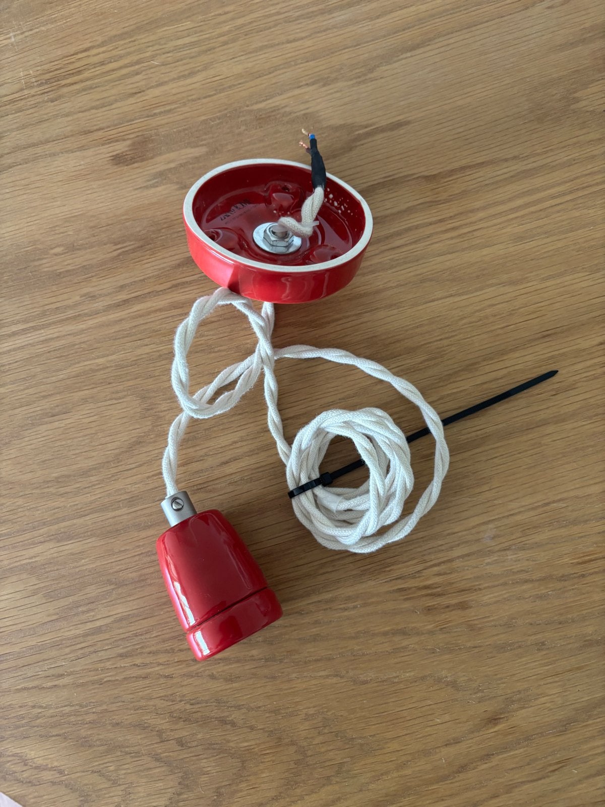 Rode keramieken lamp, nieuw (Zara Home), Ophalen, Nieuw