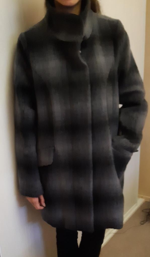 Geruite winterjas, Kleding | Dames, Jassen | Winter, Maat 42/44 (L), Ophalen of Verzenden, Zo goed als nieuw, MS mode
