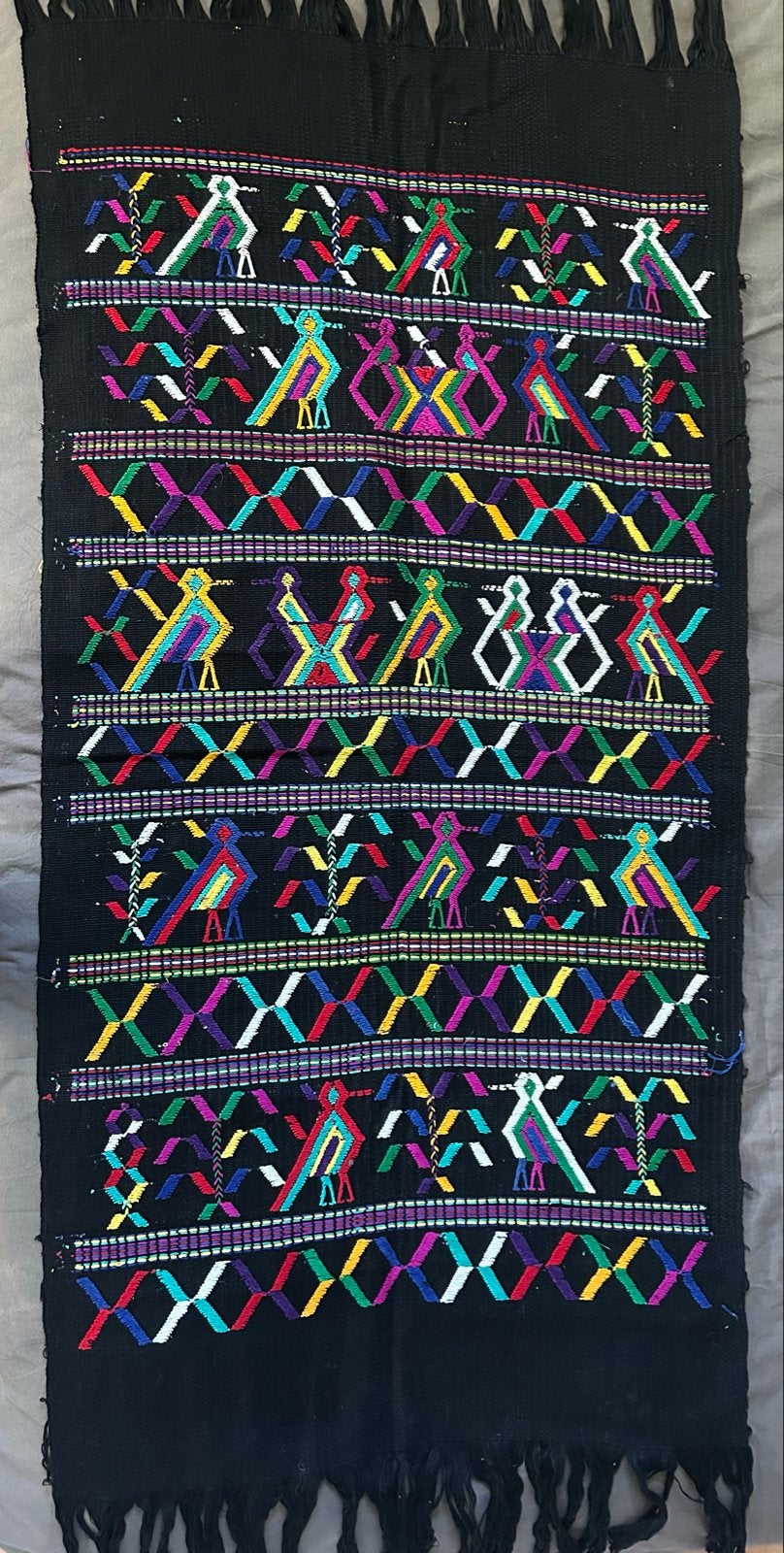 Uniek handgeweven wandkleed uit Guatemala, 130x65 cm, Ophalen of Verzenden