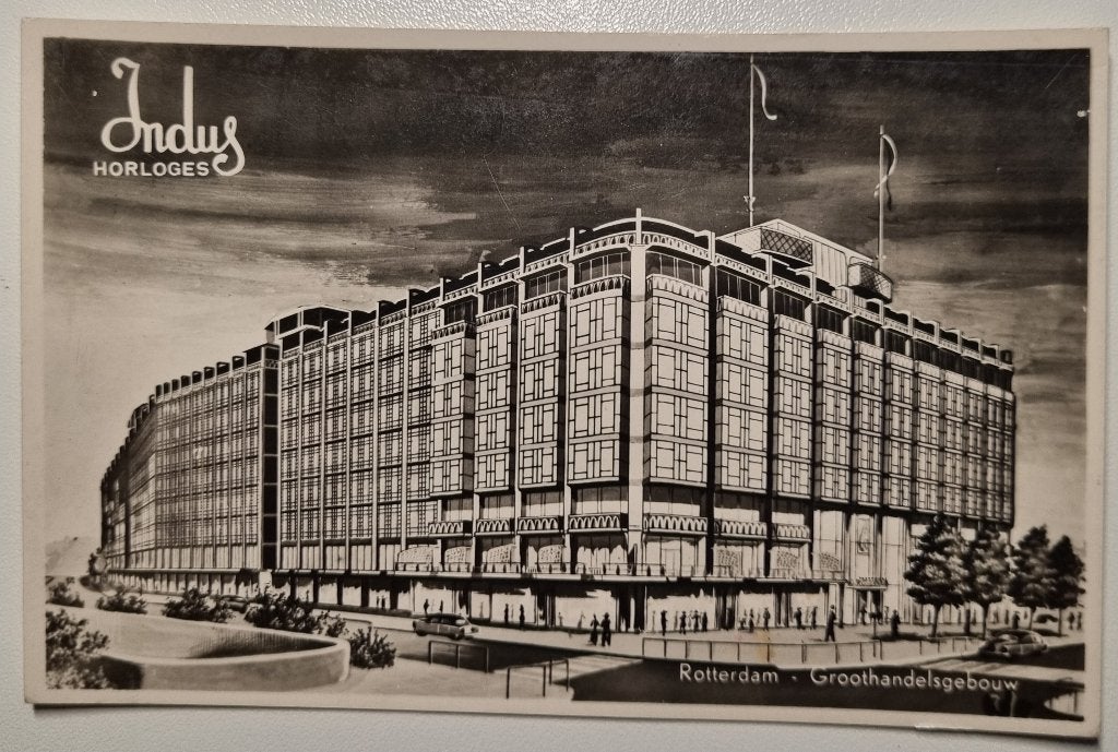 Rotterdam Indus horloge                  Groothandelsgebouw, Ophalen of Verzenden, 1960 tot 1980, Ongelopen, Zuid-Holland