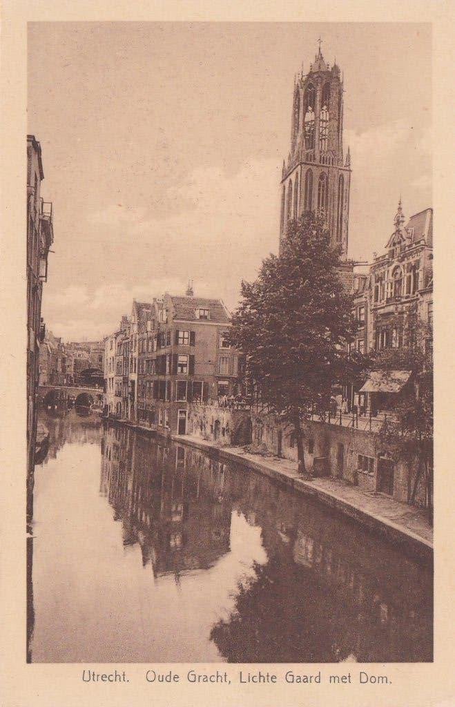18606 Utrecht Oude Gracht Lichte gaard met Dom, Verzenden, Voor 1920, Ongelopen, Utrecht