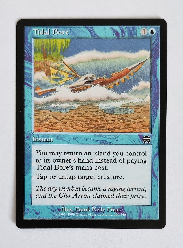 Tidal Bore Mercadian Masques MTG Near Mint, Ophalen of Verzenden, Zo goed als nieuw, Losse kaart
