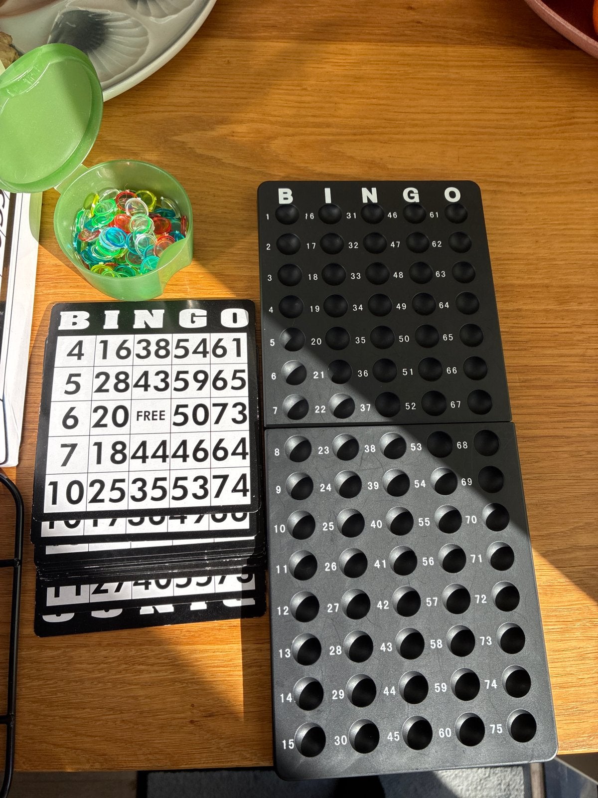 Bingo Set - met draaimolen, kaarten en fiches, Vijf spelers of meer, Ophalen, Zo goed als nieuw