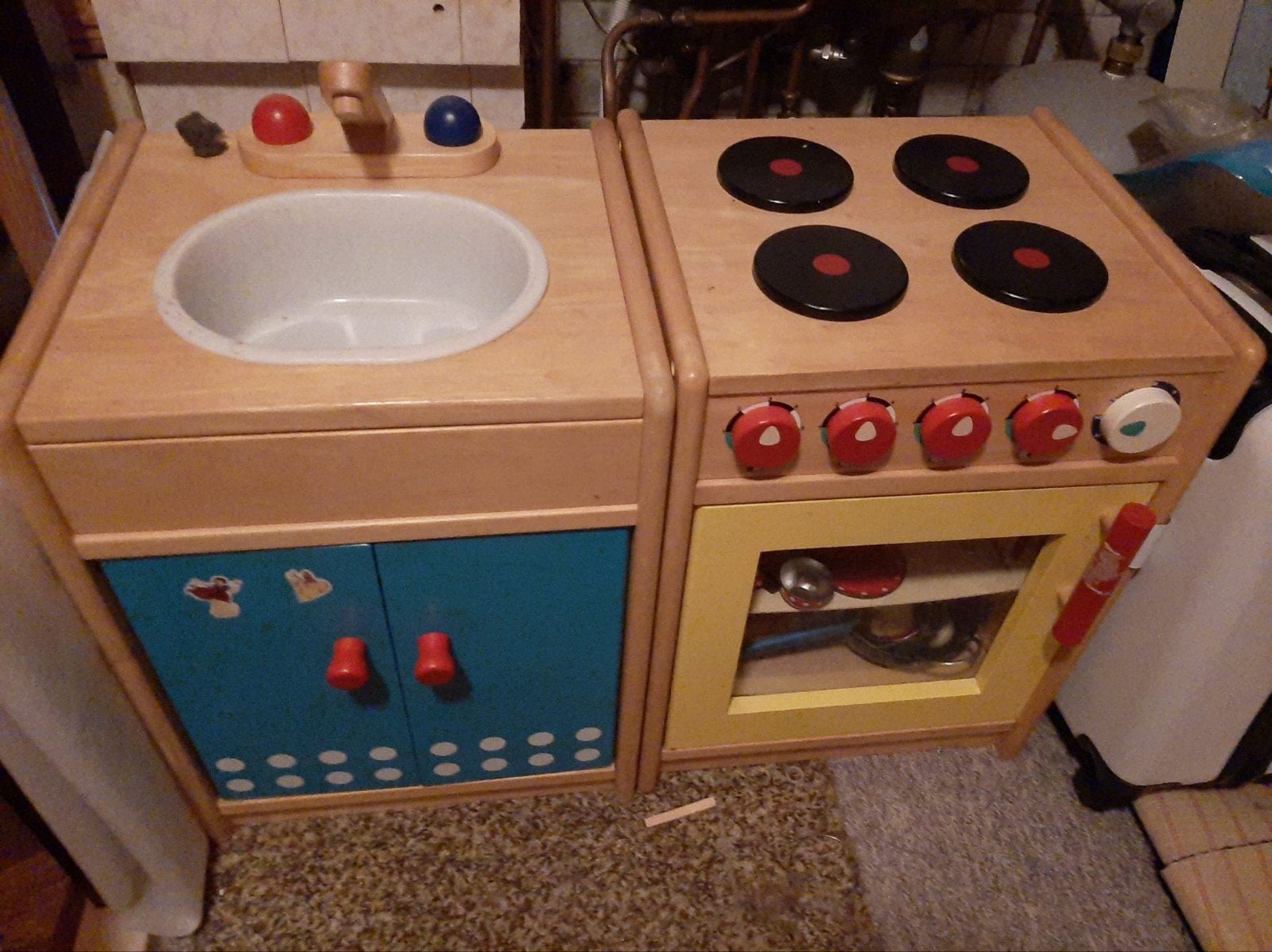 Houten Speelkeuken met Oven en Spoelbak, Kinderen en Baby's, Speelgoed | Speelkeukens, Ophalen