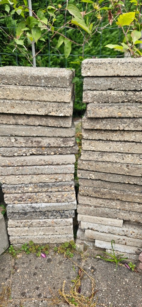 trottoirtegels (gratis), Tuin en Terras, Ophalen, Gebruikt, Beton, Klinkers