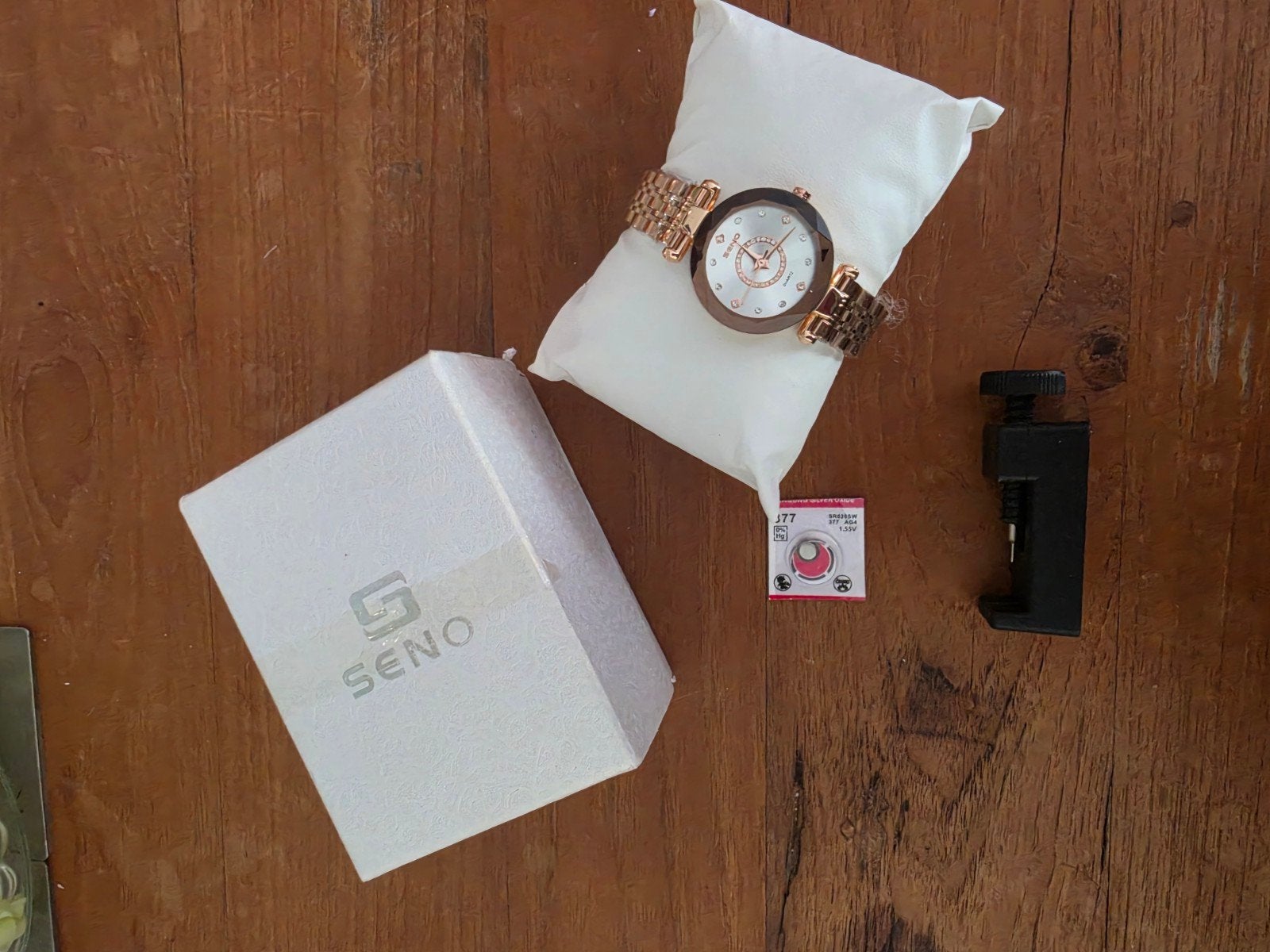 Senso Diamant Horloge - Elegant Roségoud met Strass, Overige merken, Overige materialen, Polshorloge, Overige materialen