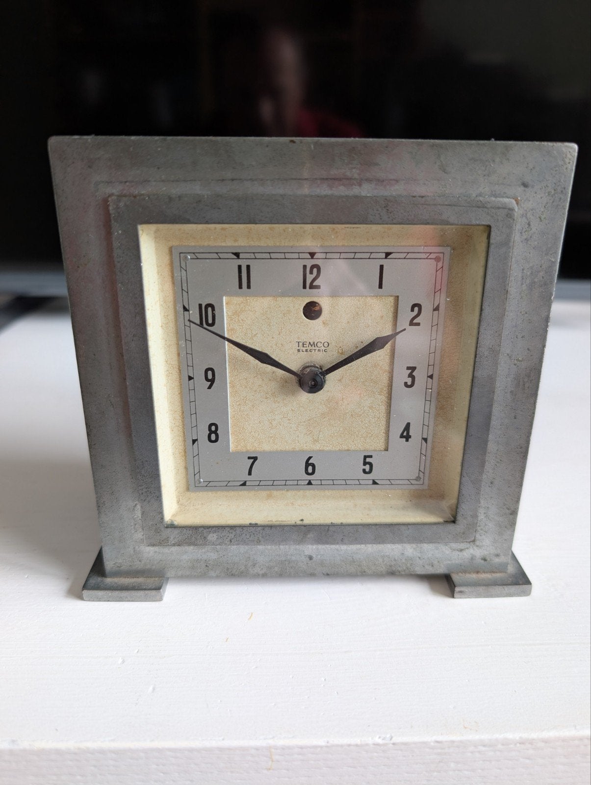 Vintage TEMCO Electric Klok - Art Deco Stijl, Antiek en Kunst, Ophalen of Verzenden