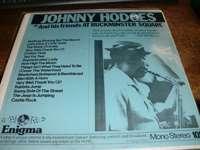 Johnny Hodges and Friends At Buckminster Square Enigma LP, Ophalen of Verzenden, Gebruikt, 12 inch, Jazz