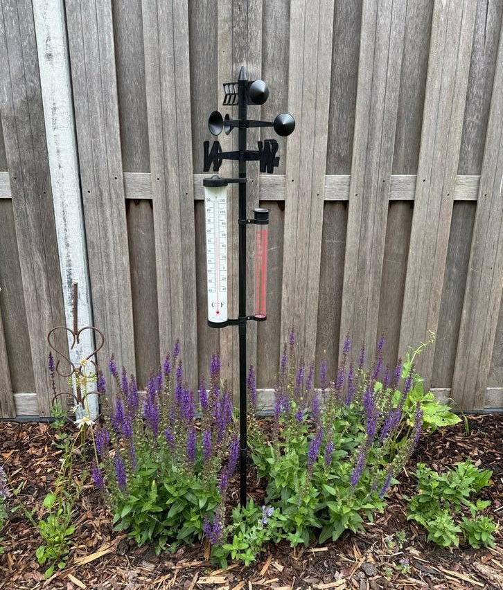 Nieuw! Weerstation met windvaan, regenmeter en thermometer, Ophalen of Verzenden, Nieuw
