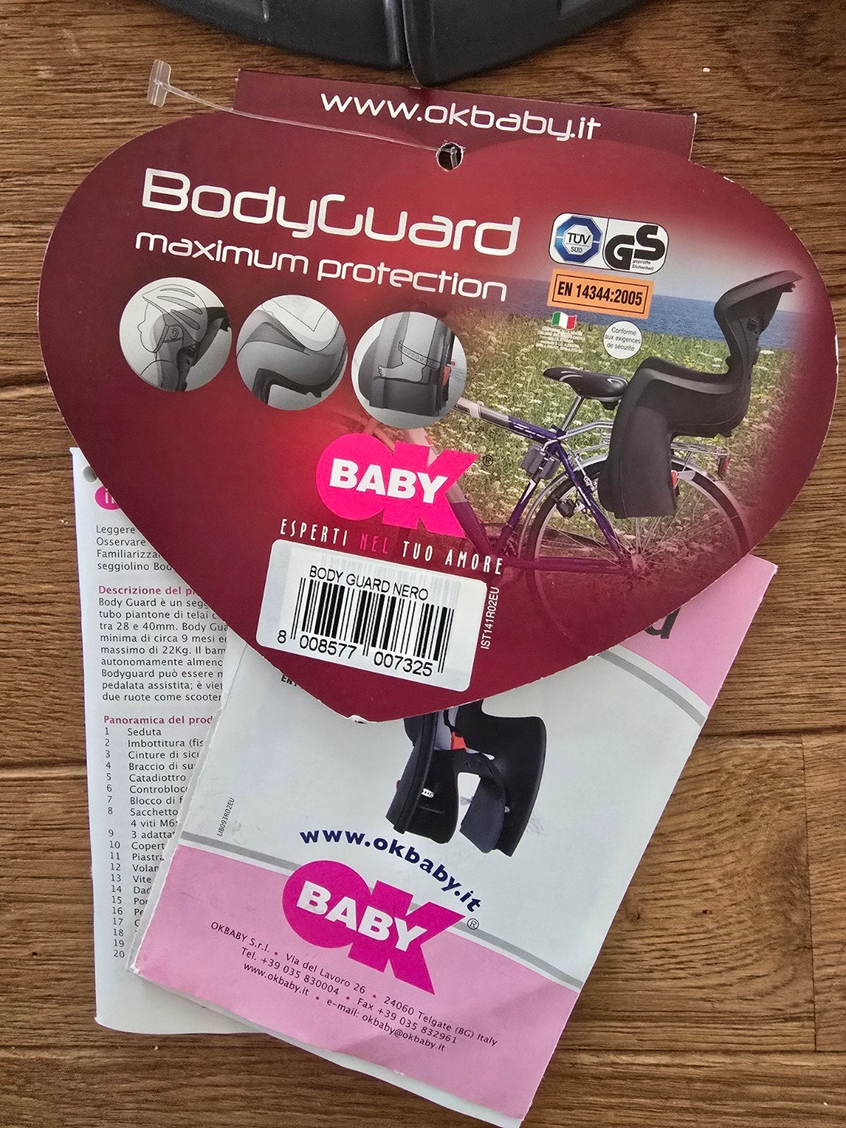 Best getest! OK Baby Body Guard fietszitje achter - Zo goed, Fietsen en Brommers, Ophalen, Zo goed als nieuw, Achterzitje, OK Baby