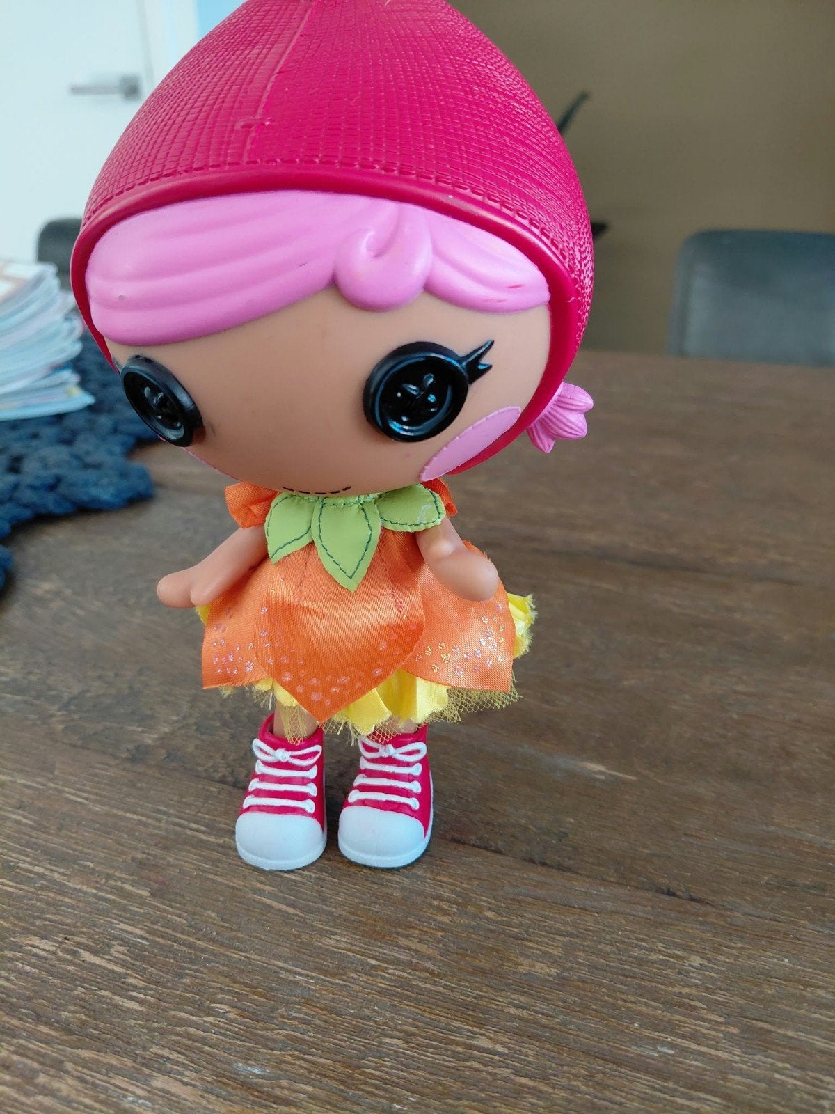 Grote Lalaloopsy pop met roze haar en oranje jurk, Ophalen of Verzenden, Zo goed als nieuw, Overige typen