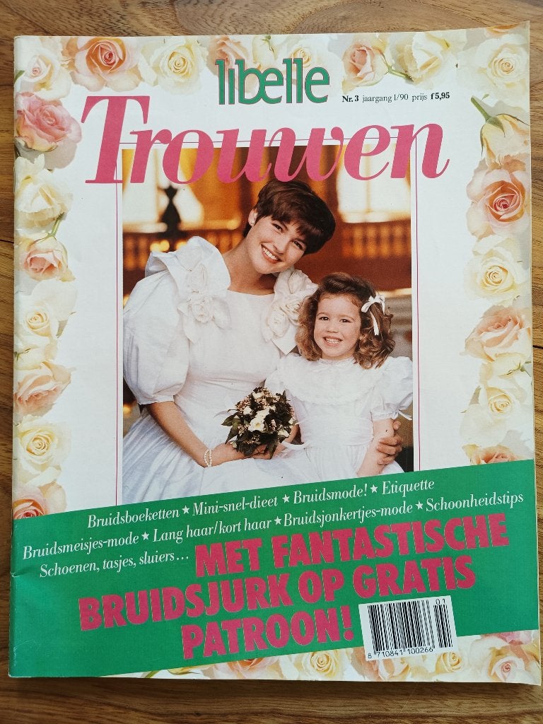 Libelle trouwen 1990 met patroon voor bruidsjurk, Ophalen, Zo goed als nieuw, Vrouw, Overige merken