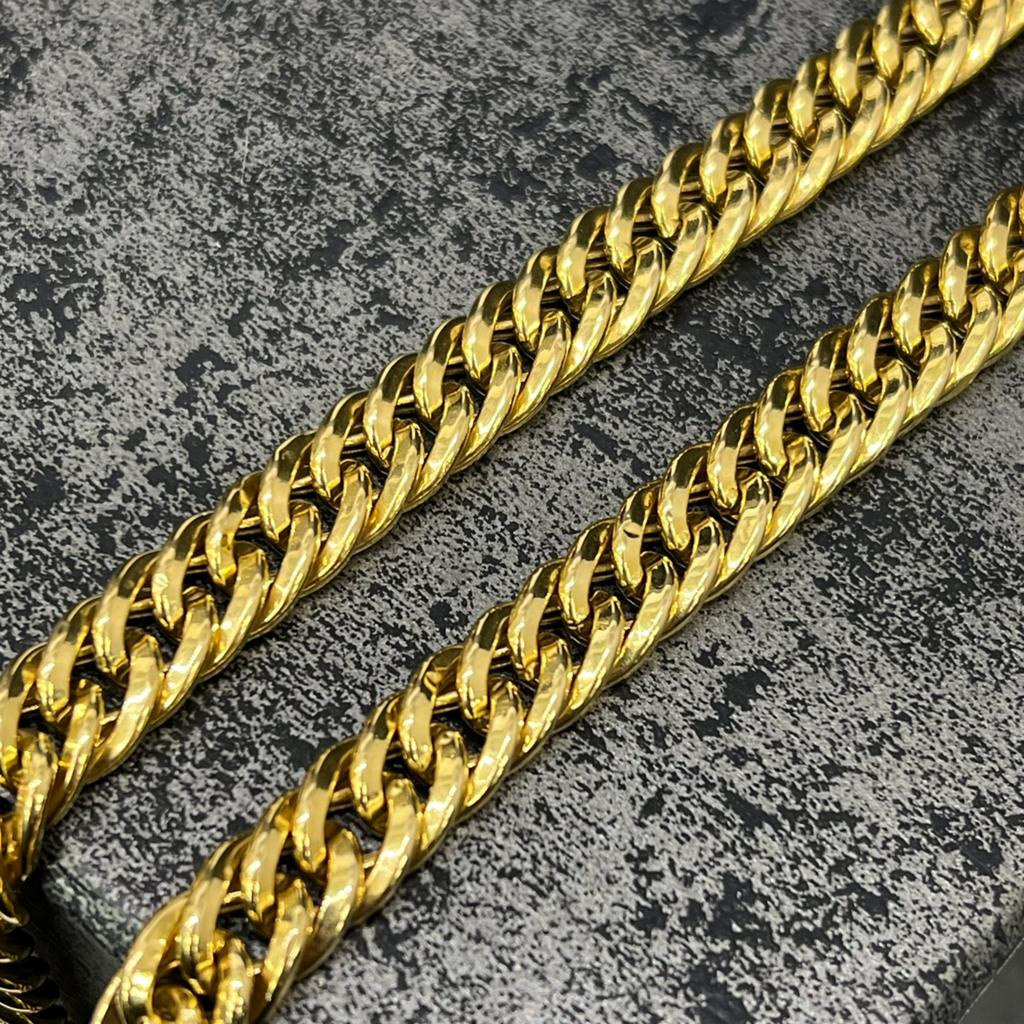 18 karaat gouden ketting gourmet schakel collier, Ophalen of Verzenden, Nieuw, Goud