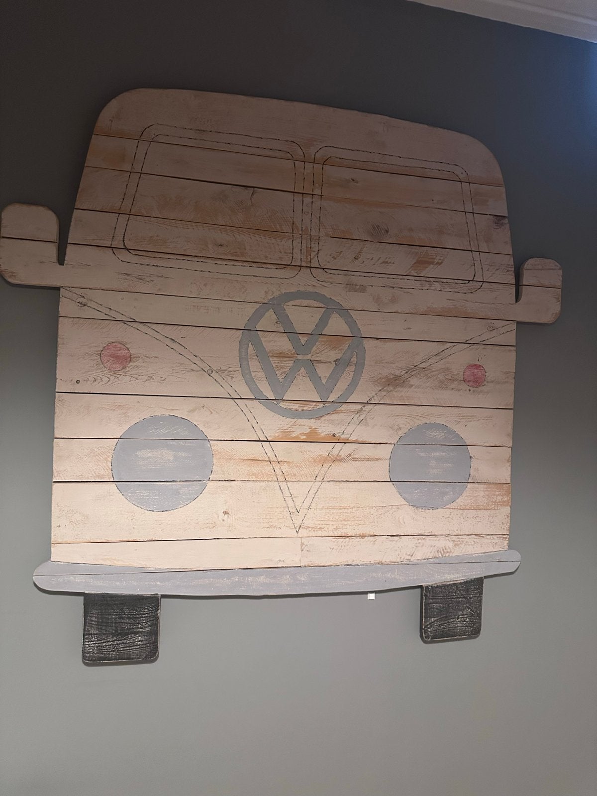 Houten Volkswagen T1 wanddecoratie, Ophalen, Gebruikt, Hout, Wandbord of Wandpaneel