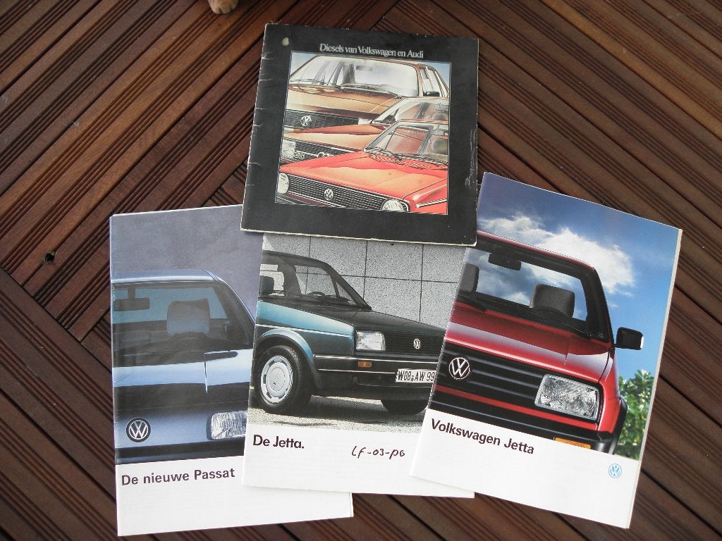 Folders VW Jetta 1986/1989 /FolderVW Passat 1988/VW Diesels, Ophalen of Verzenden, Gelezen, Volkswagen