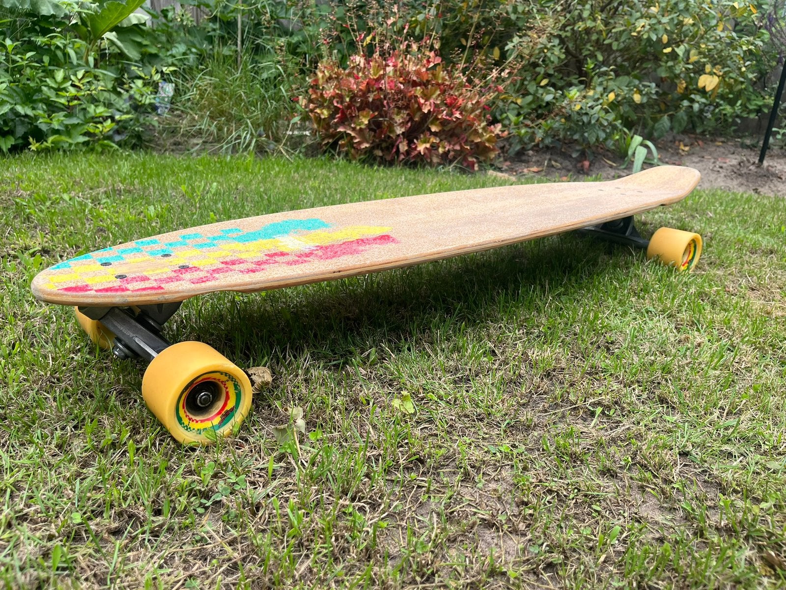 Longboard Nijdam Pro-Line 42” Bamboo Kicktail - rijdt goed, Sport en Fitness, Skateboarden, Ophalen of Verzenden, Zo goed als nieuw