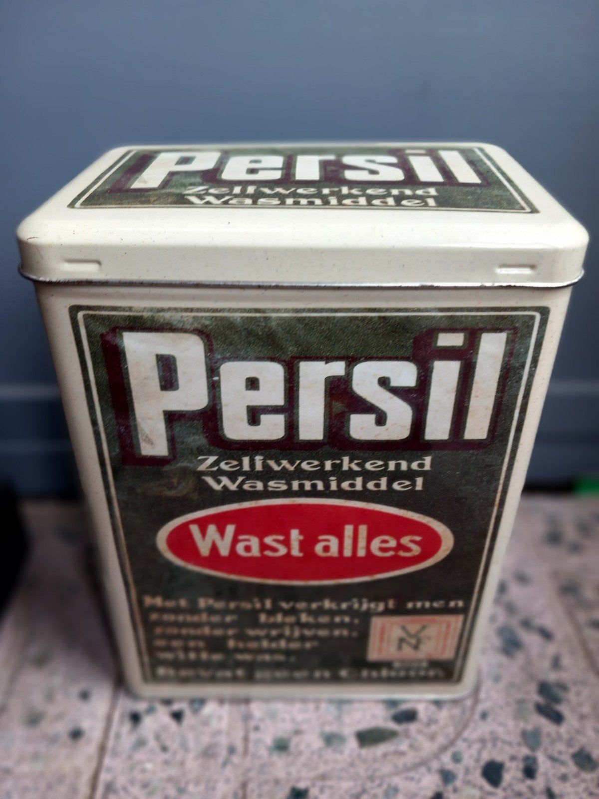 Vintage Persil Wasmiddel Blik - Zeldzaam Verzamelobject, Verzamelen, Ophalen of Verzenden, Gebruikt, Overige