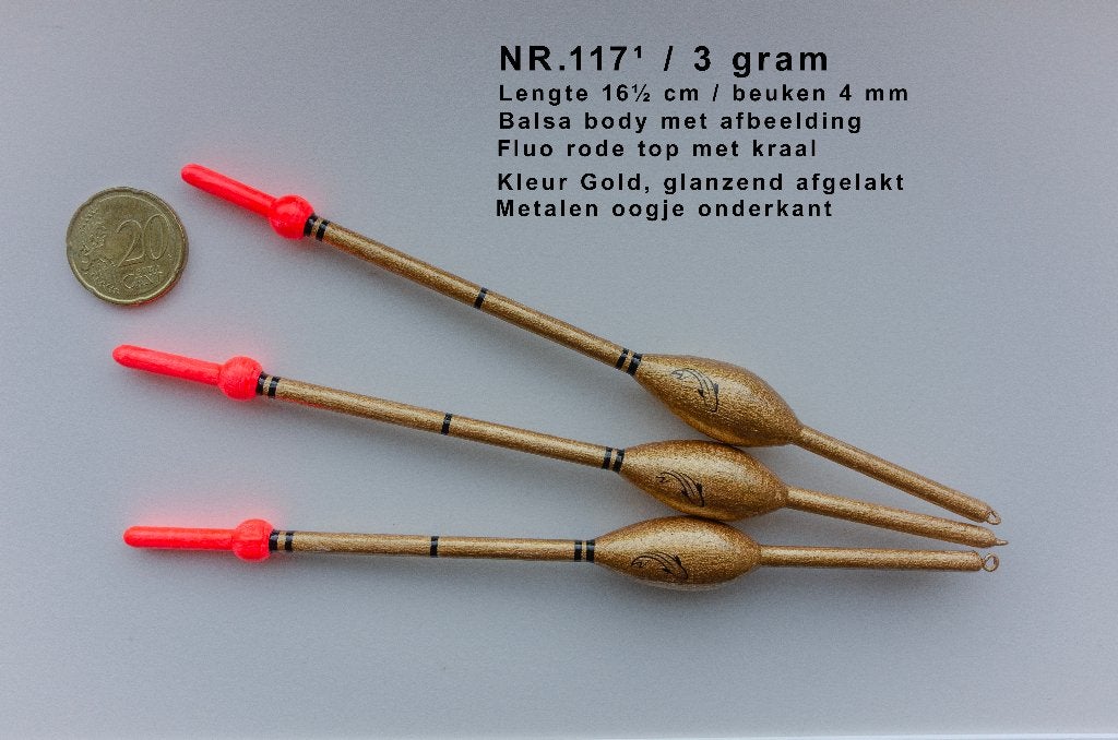 KARPERDOBBER HANDBUILT  NR. 117¹ / 3 gram, Ophalen of Verzenden, Nieuw, Dobber of Lood