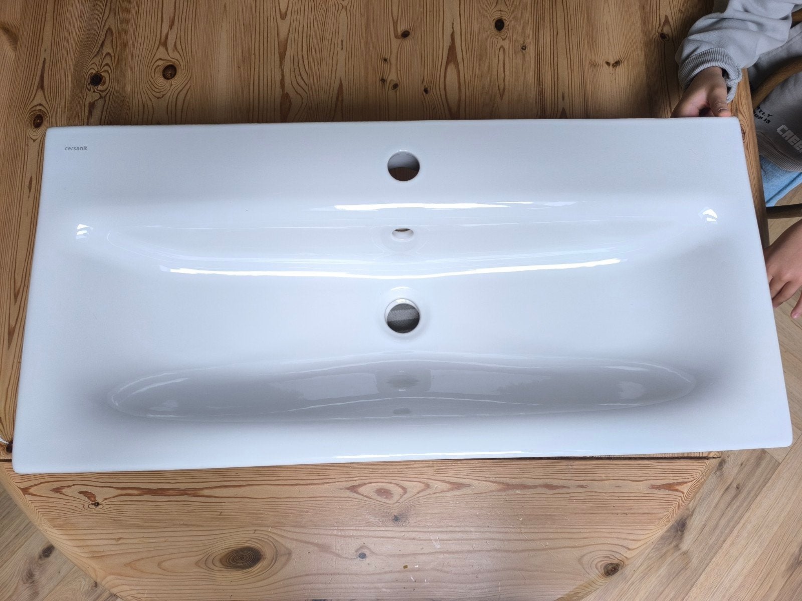 Cersanit wastafel, 80x38, wit, porcelain, excl kraan, Ophalen, Nieuw, Steen, Wastafel